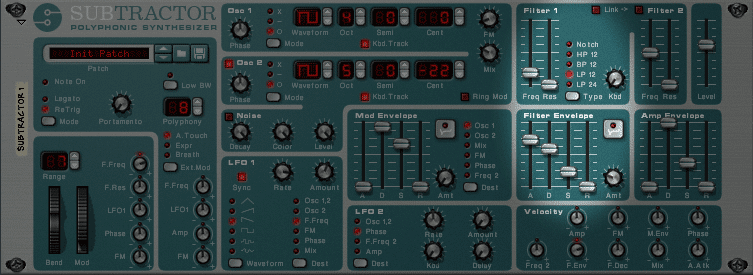 Subtractor Synth One Filter