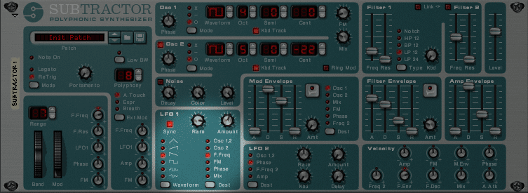 Subtractor Synth One LFO